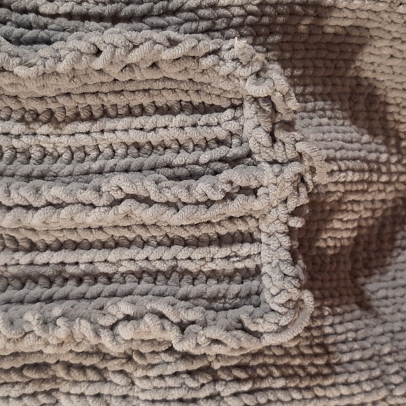 🦕POL Blue/Teal Balloon-Sleeve Chenille Hooded Sweater (Large)🦕 - Picture 3 of 13